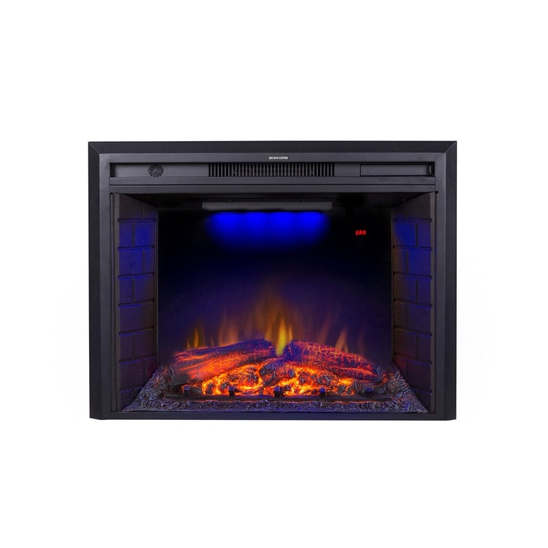 Electric Fireplace Insert Heater with Overheating Protection  Fire Crackling Sound  Remote Control  750/1500W