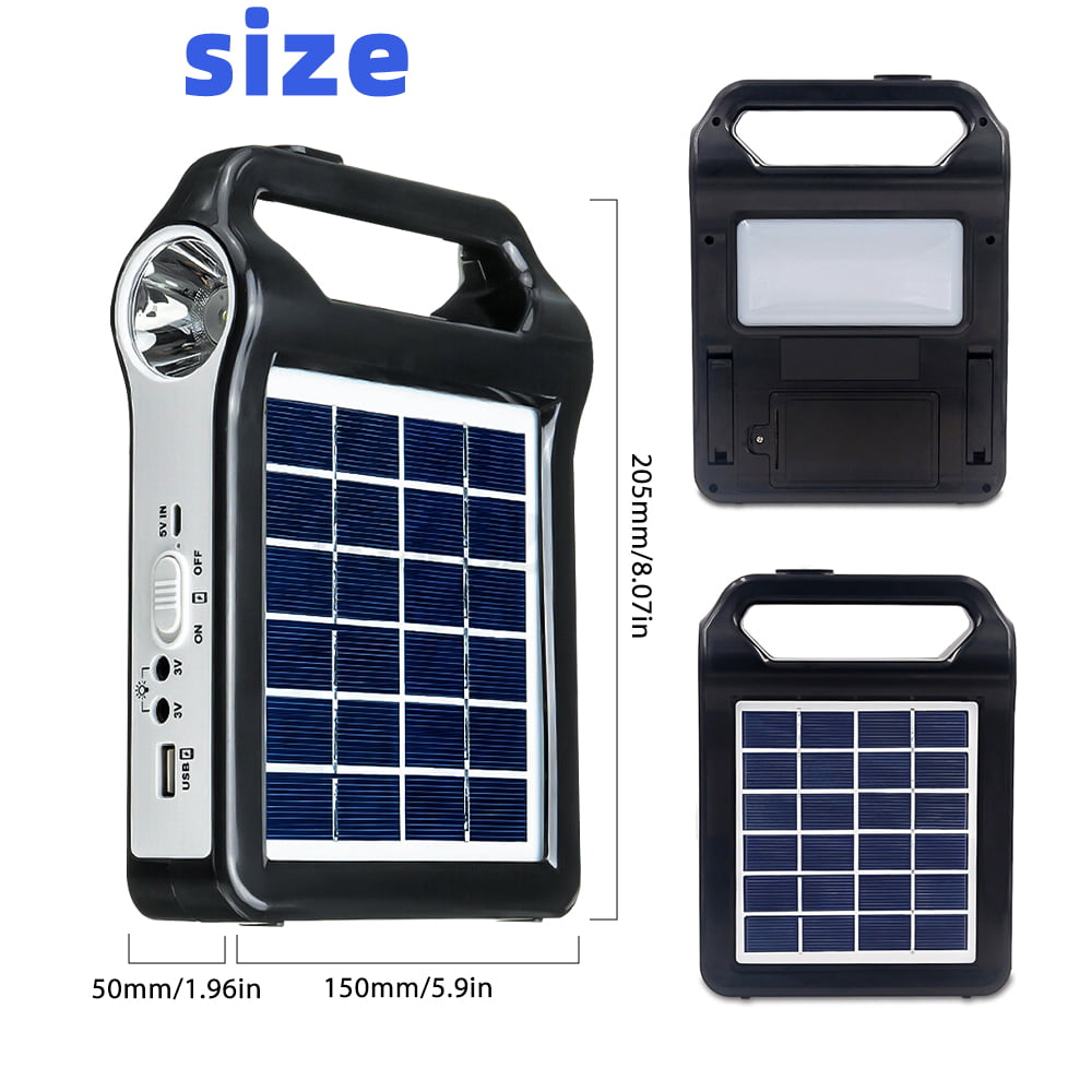 Zengest 110V Portable Solar Panel Power System USB Charging Generator Camping Emergency