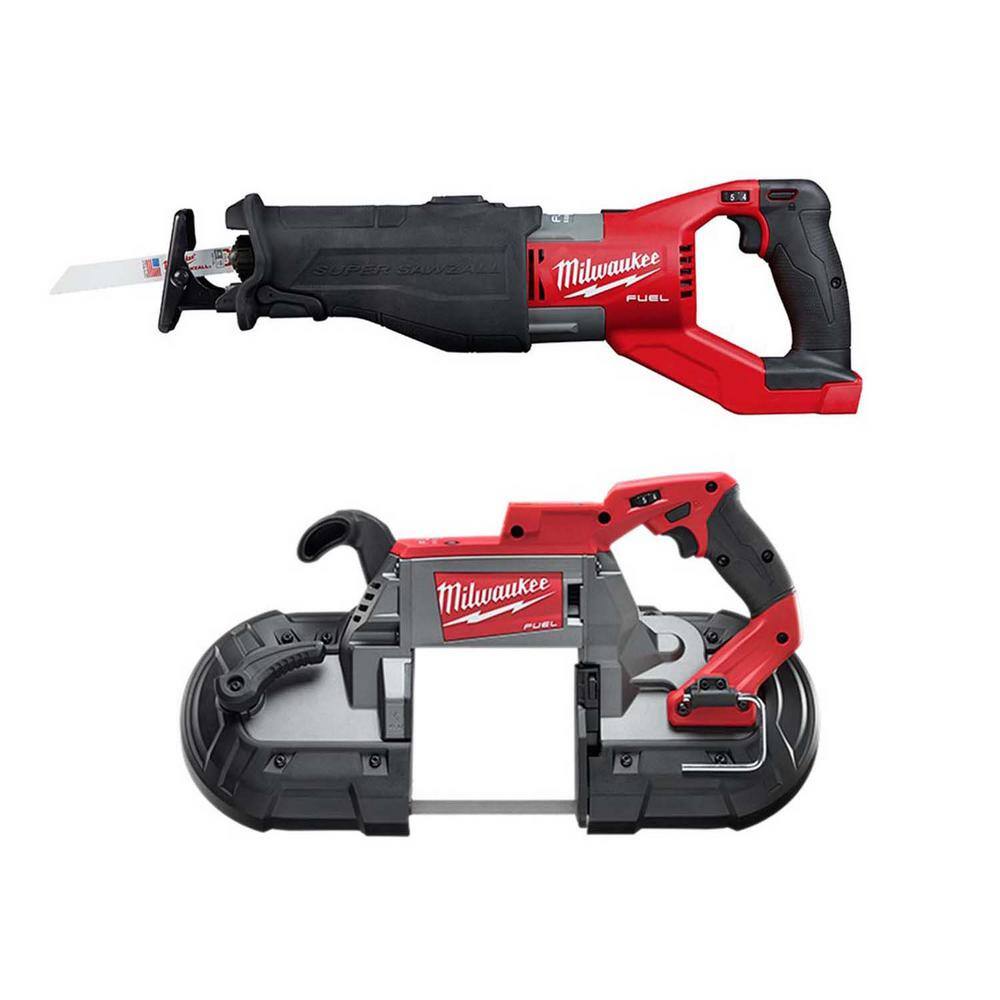 MW M18 FUEL 18V Lithium-Ion Brushless Cordless SUPER SAWZALL Orbital Reciprocating Saw  Bandsaw (2-Tool) 2722-20-2729-20