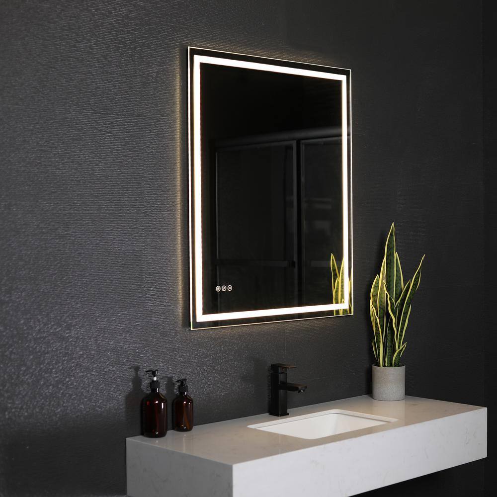 niveal 30 in. W x 36 in. H Rectangular Frameless LED Wall Bathroom Vanity Mirror LMI04-3036DF1