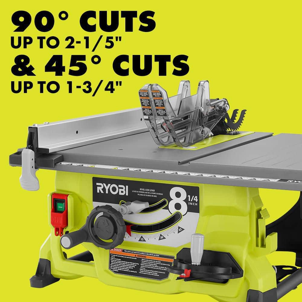 RYOBI 13 Amp 8-1/4 in. Compact Portable Corded Jobsite Table Saw (No Stand) RTS08