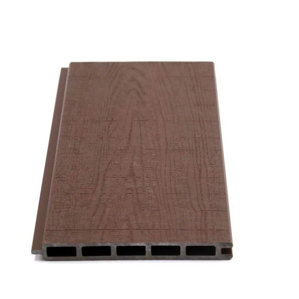 High quality custom 3d embossed wood plastic composite panel board outdoor wpc garden fence panel board