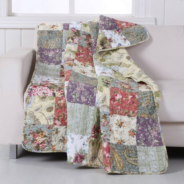 Blooming Prairie Throw Blanket Greenland Home Fashions