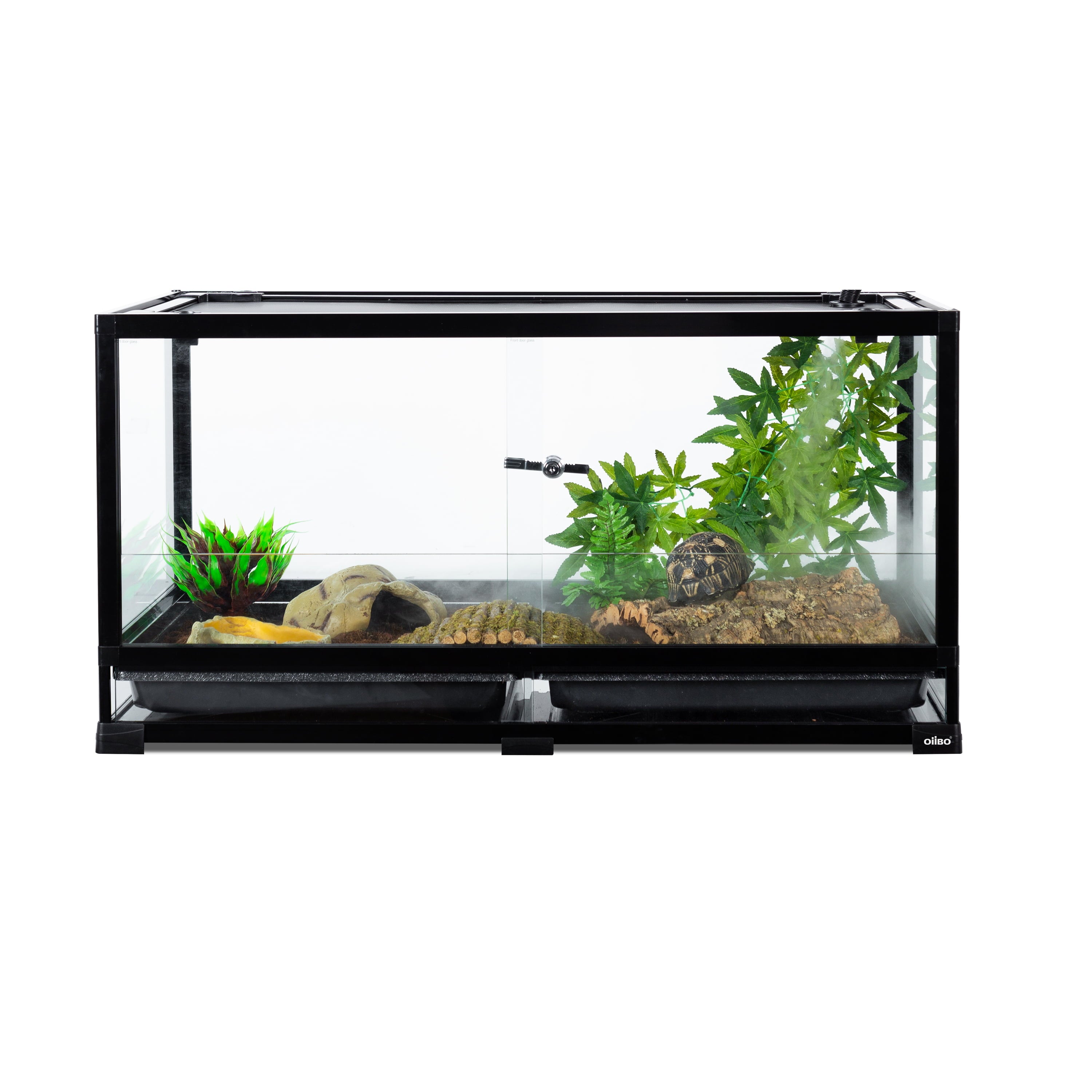 REPTIZOO  40 Gallon Reptile Glass Terrarium with Drawers for Pet