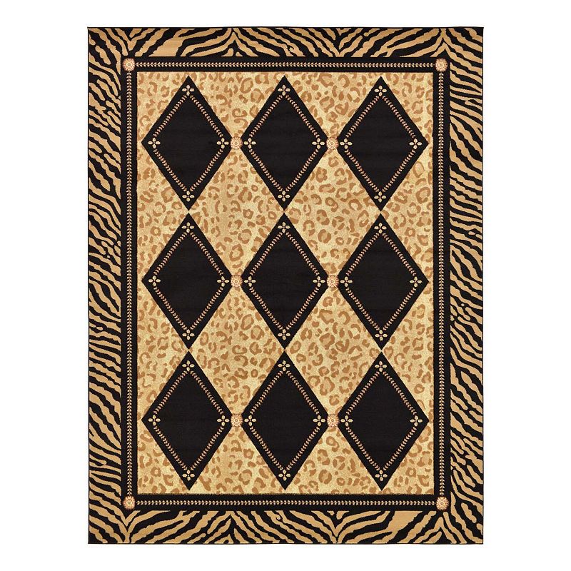 Unique Loom Ocelote Wildlife Rug