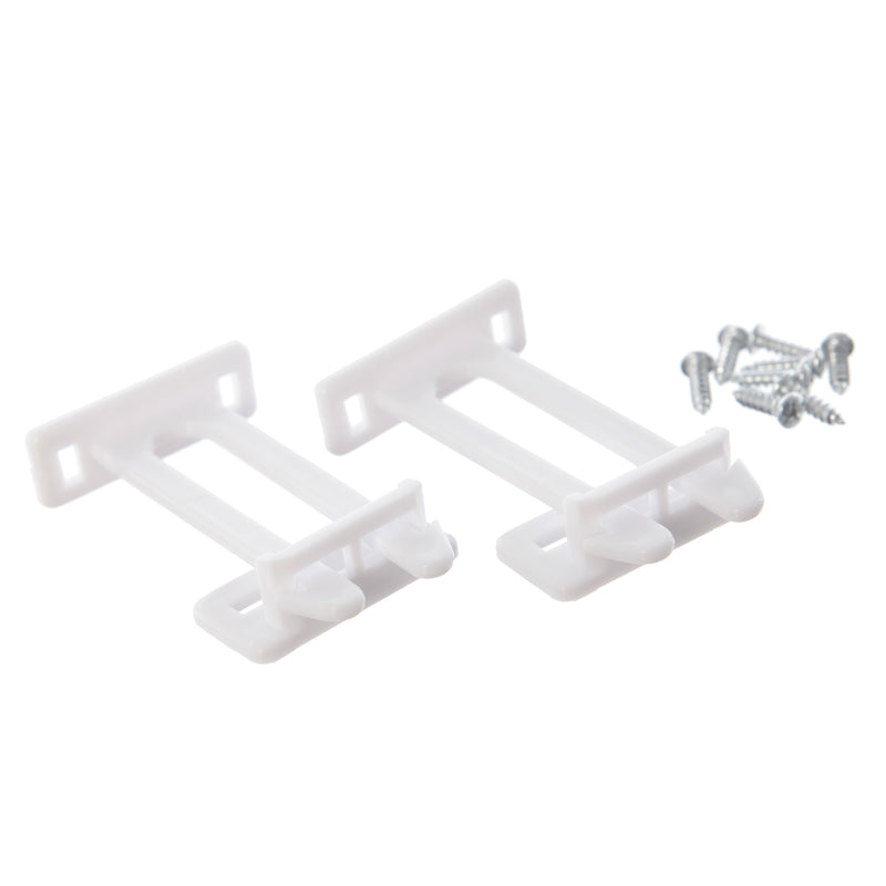 TWIN PIN LATCHES WHT 2PK