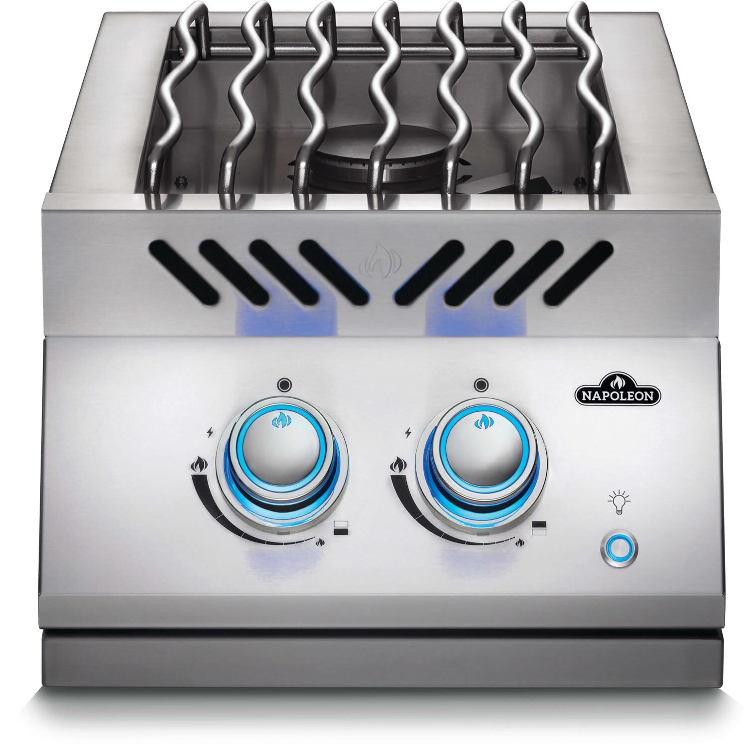 Napoleon Built-In 700 Series Inline Propane Dual Range Top Burner with Stainless Steel Cover