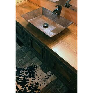 Premier Copper Products Rectangle 20 in. Hammered Copper Vessel Sink in Oil Rubbed Bronze VREC2014DB