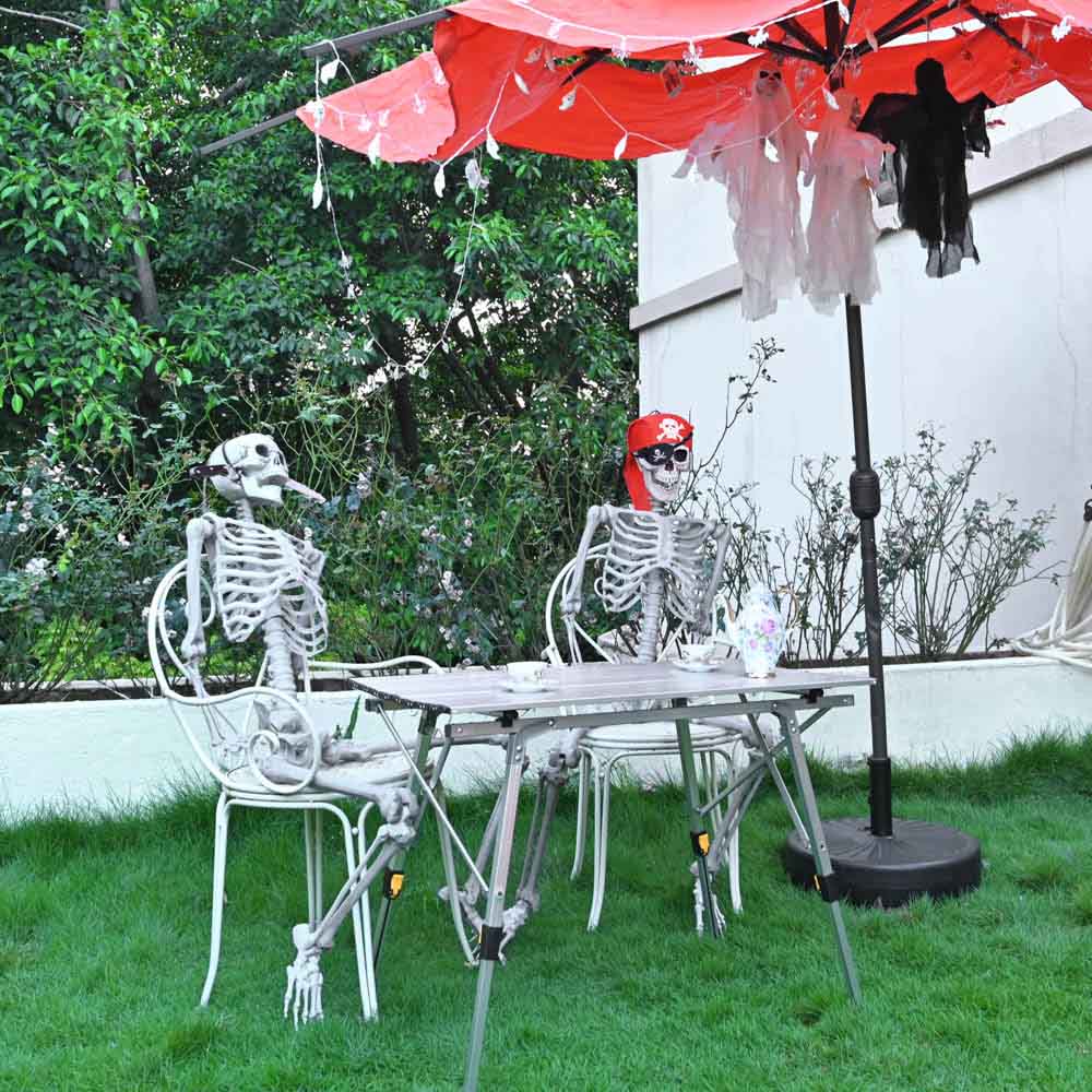 Yescom 5.4ft Life Size Posable Full Body Skeleton Prop for Halloween Party