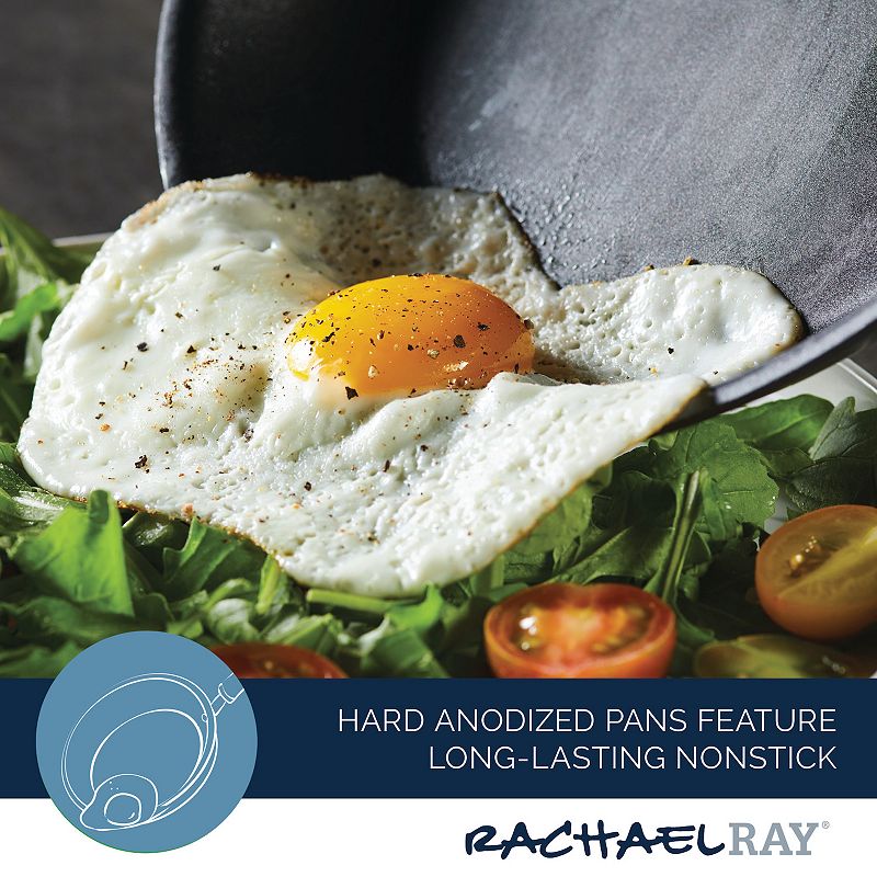 Rachael Ray Hard Anodized Nonstick Frying Pan With Helper Handle