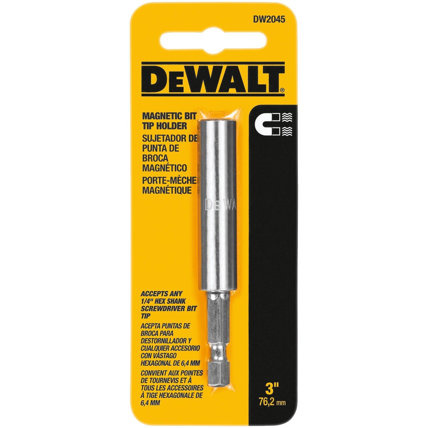 DW 1/4 in. X 3 in. L Screwdriver Bit Holder Heat-Treated Steel 1 pc