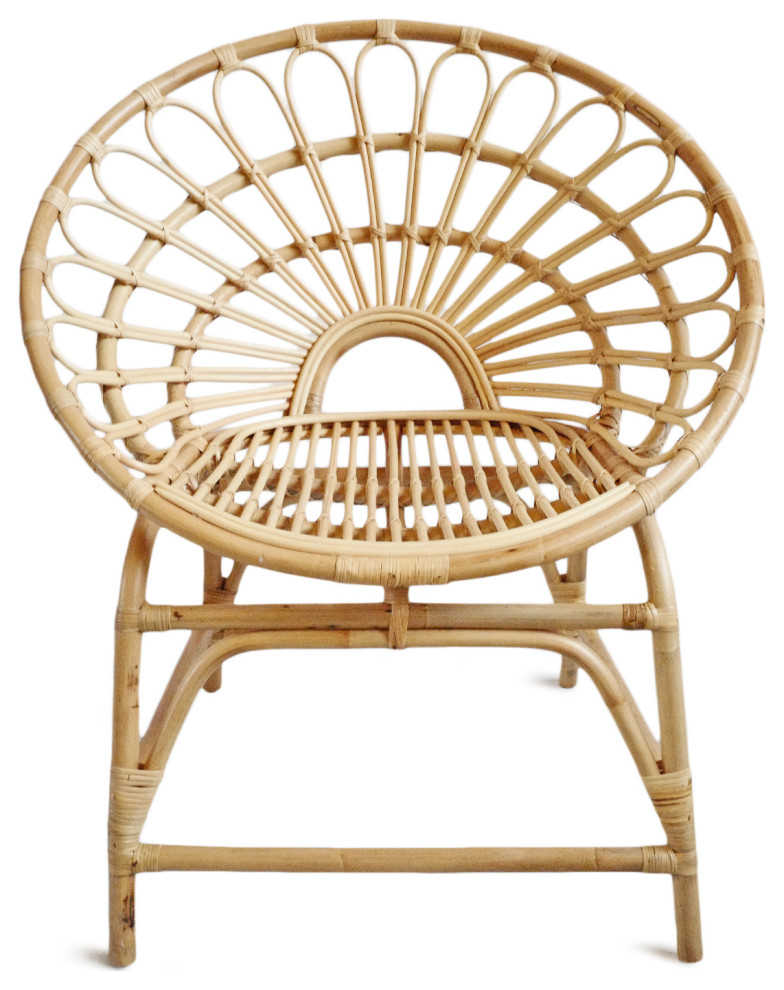 Natural Bamboo Flower Ring Chair   Tropical   Armchairs And Accent Chairs   by Design Mix Furniture  Houzz