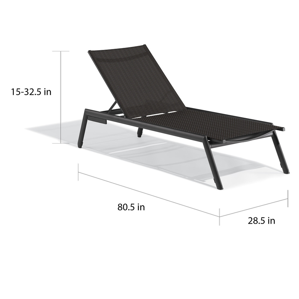 Eiland Carbon Armless Chaise Lounge Chairs (Set of 2)