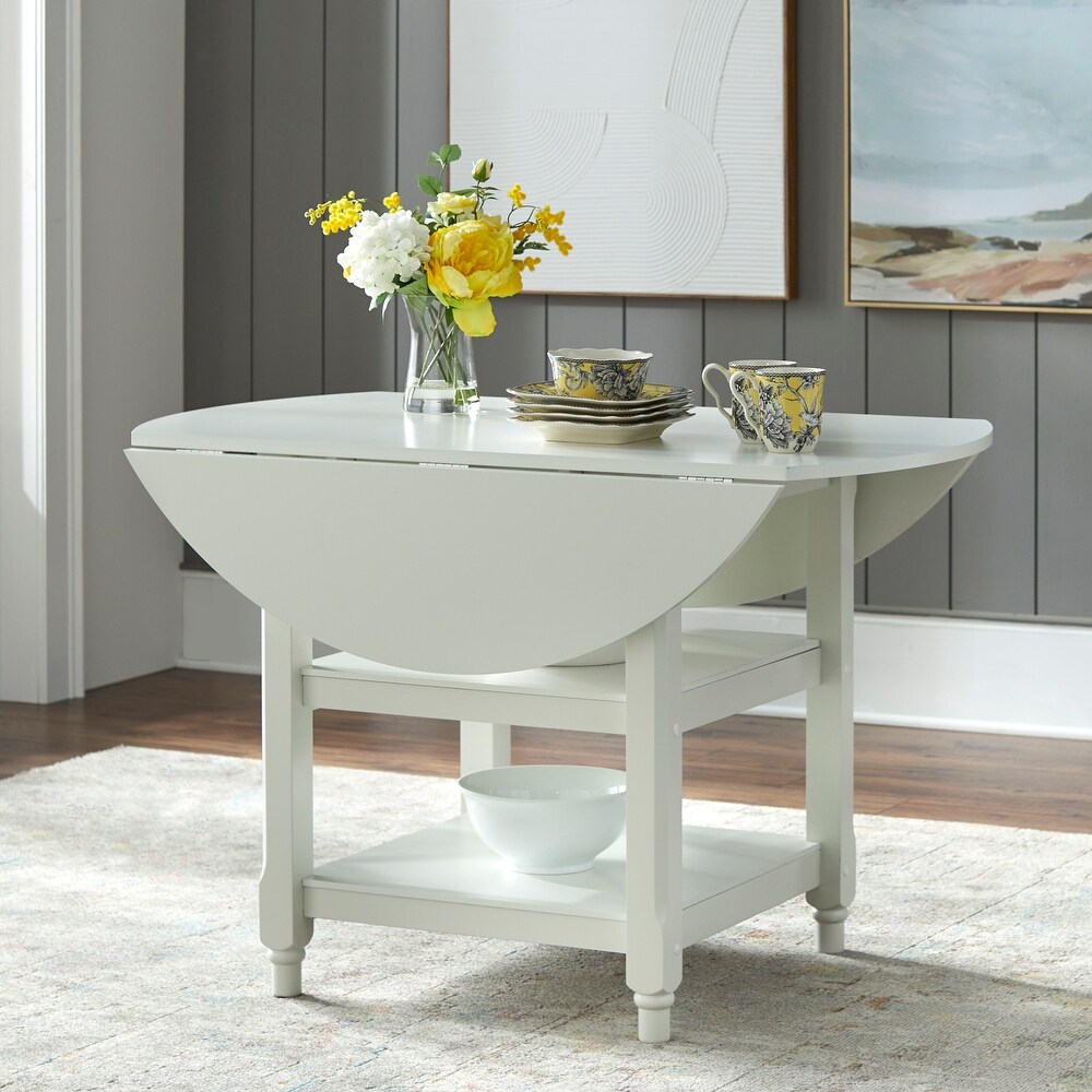 Simple Living Cottage White Round Dining Table