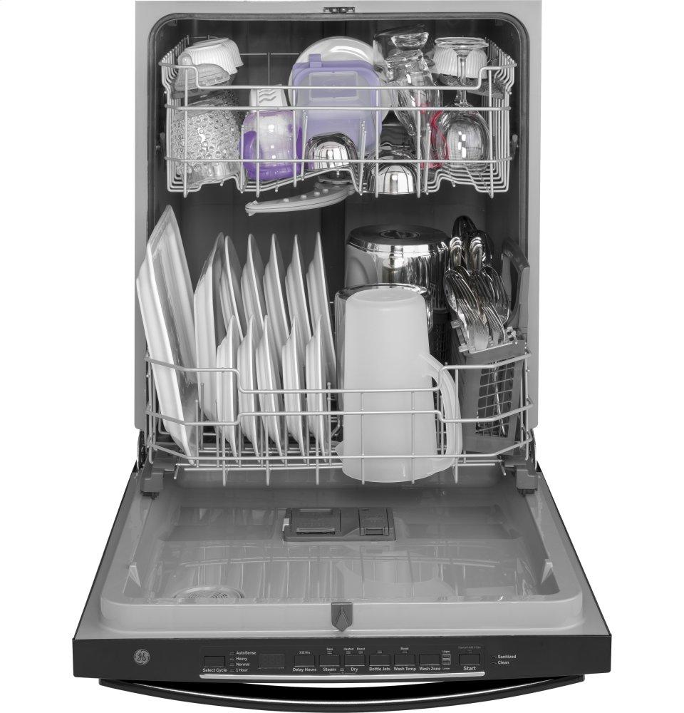 Ge Appliances GDT605PGMBB Ge® Top Control With Plastic Interior Dishwasher With Sanitize Cycle & Dry Boost