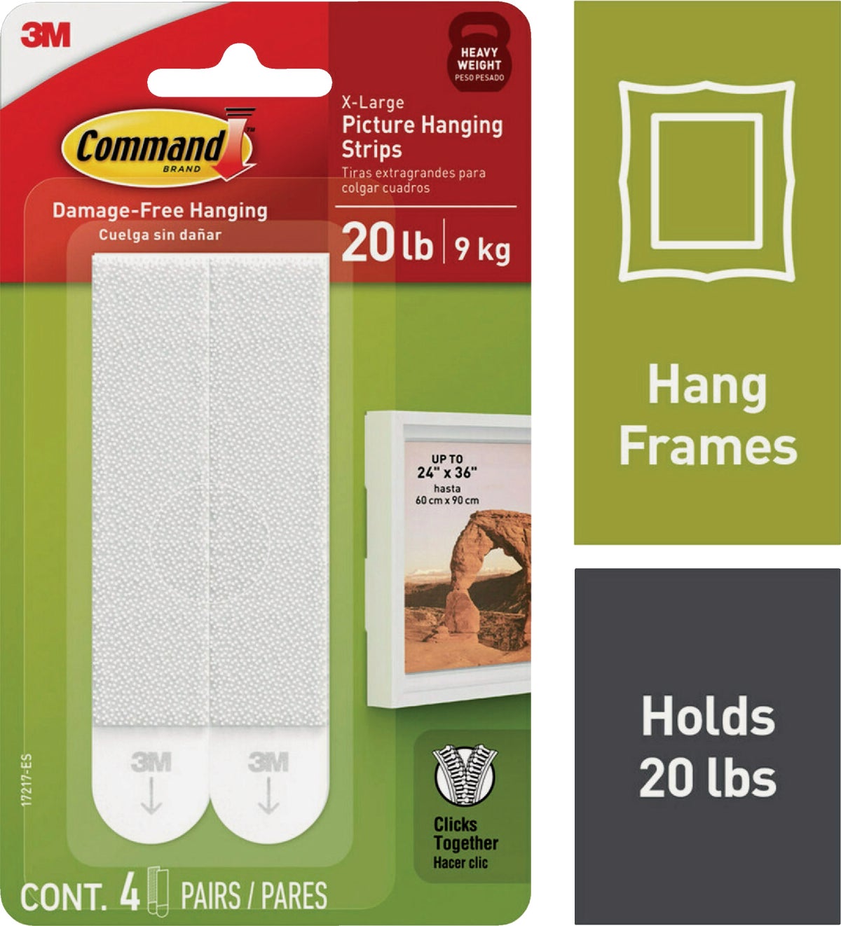 Command Picture Hanger Strips White