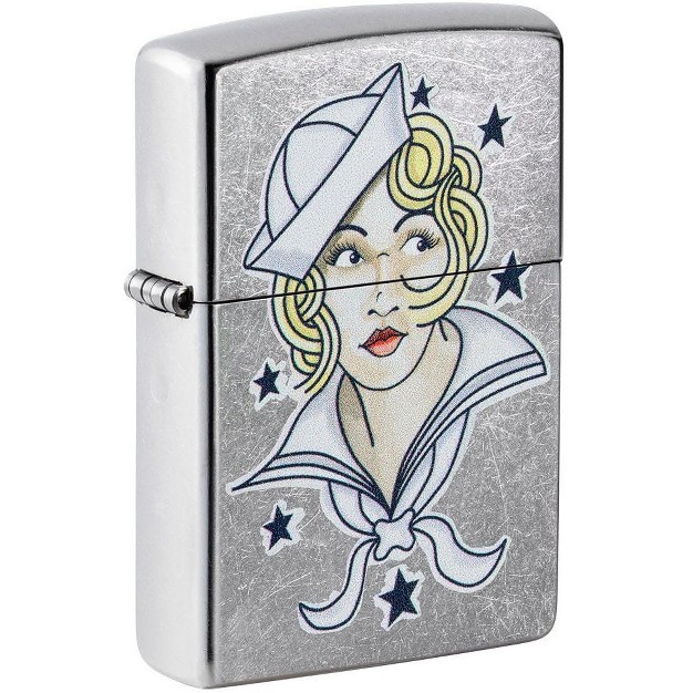 Zippo Sailor Girl Tattoo Design Windproof Lighter