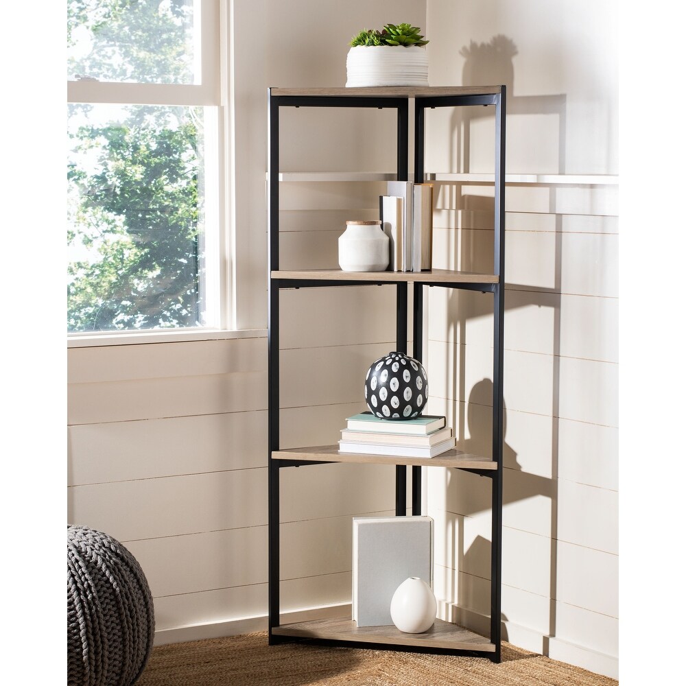 SAFAVIEH Logan 4 Tier Corner Bookshelf   16.5\