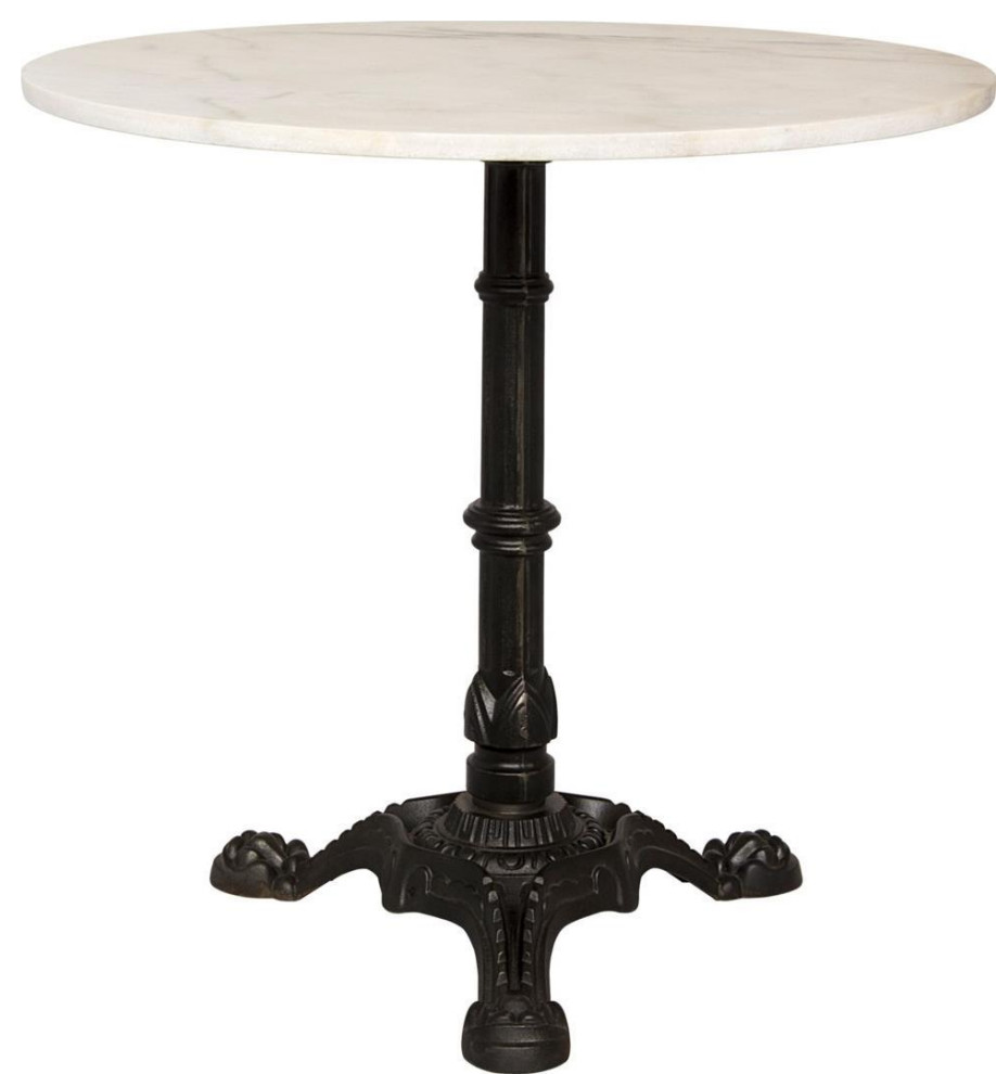 Side Table THERESIA White Black Quartz Cast Iron Crystal   Traditional   Side Tables And End Tables   by EuroLuxHome  Houzz