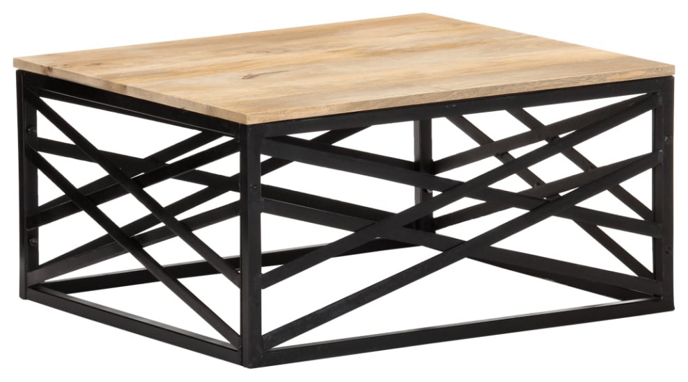 vidaXL Coffee Table End Sofa Table Living Room Furniture Solid Wood Acacia   Industrial   Coffee Tables   by vidaXL LLC  Houzz