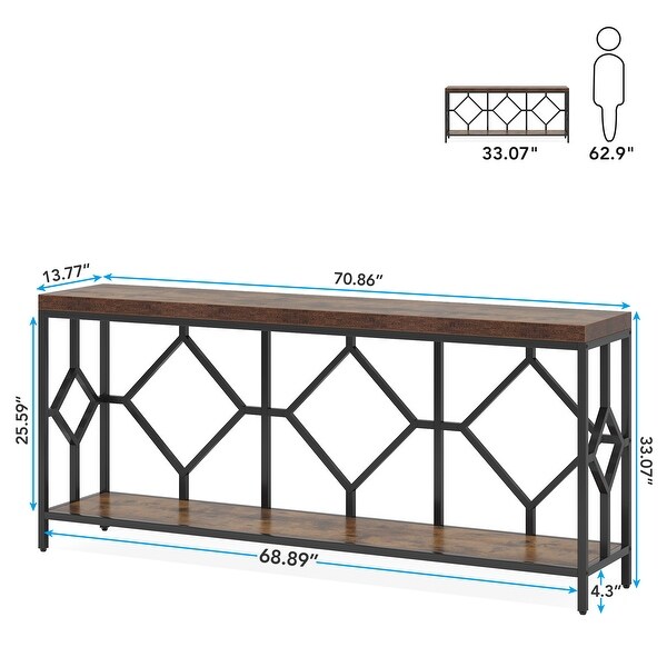 70.9 Inche Extral Long Console Sofa Table for Entryway， Accent Table Living Room