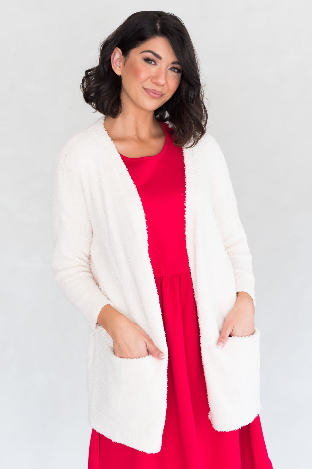 Warm & Fuzzy Modest Cardigan