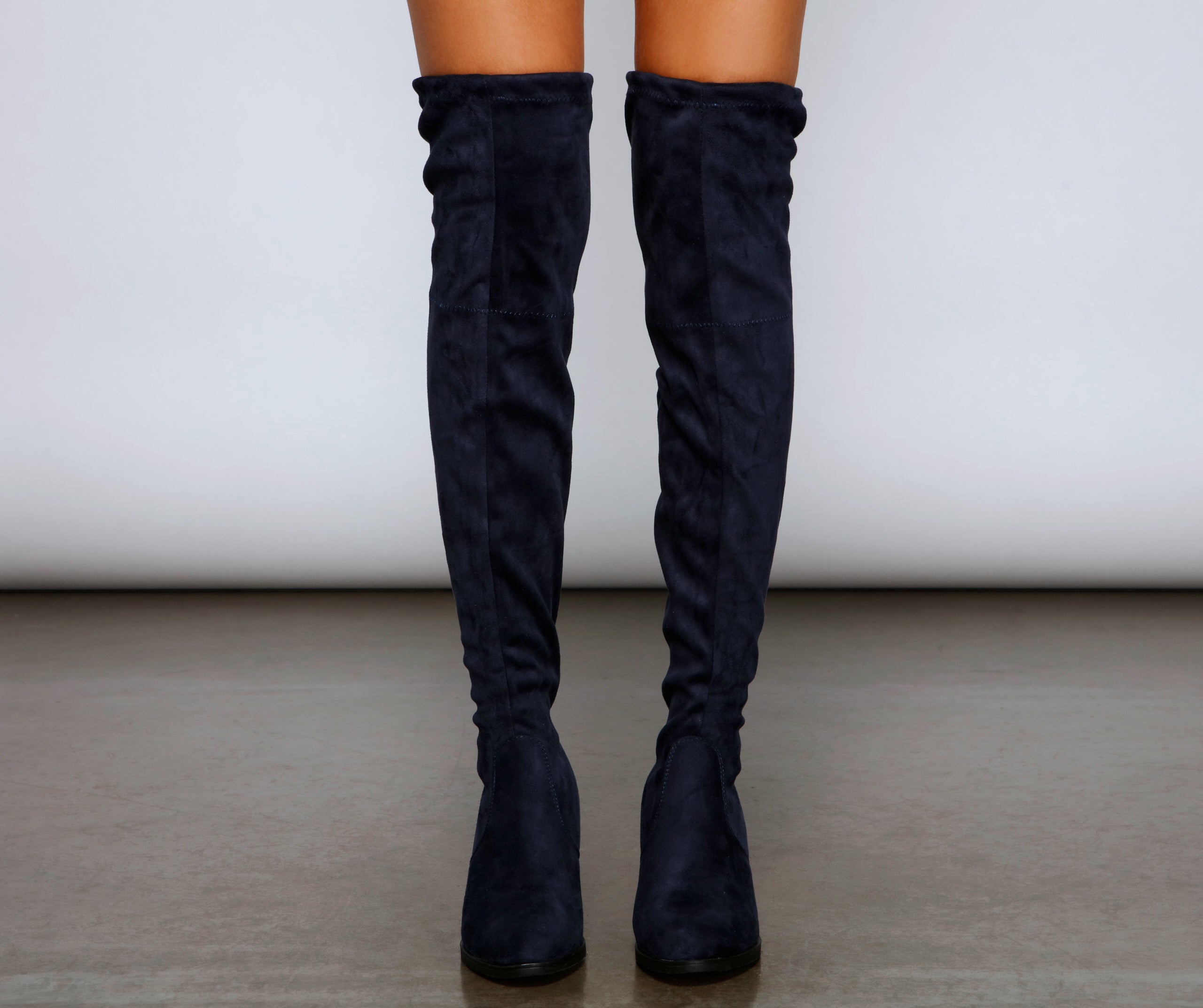 Major Babe Over-The-Knee Stacked Heel Boots