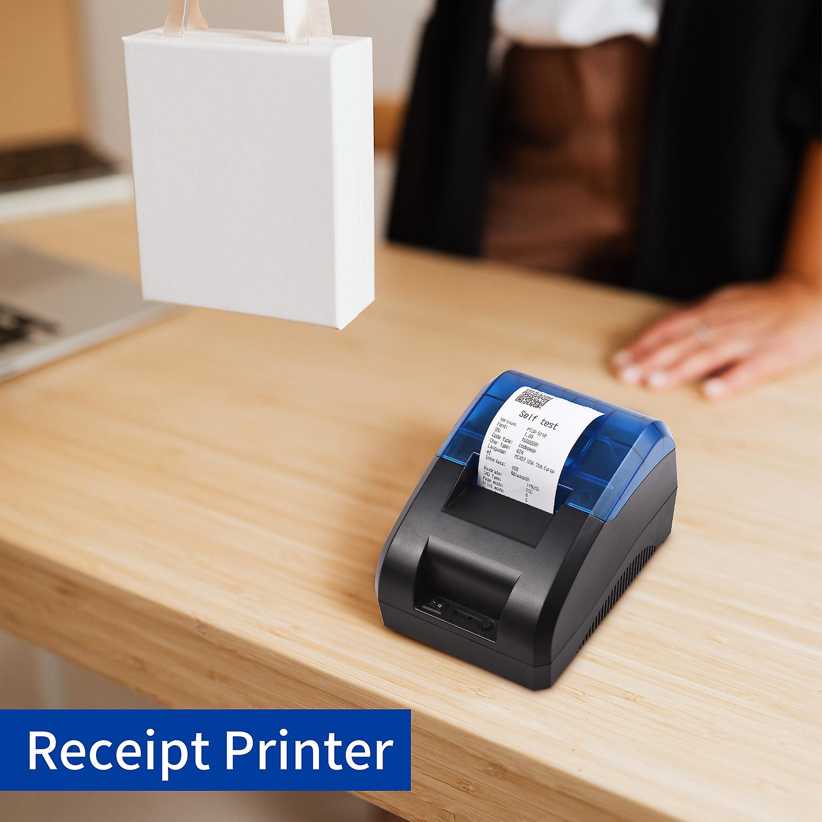 58mm Thermal Receipt Printer Desktop Usb Connection Printer Barcode Logo Printing With 1 Roll Paper Inside Compatible With Ios Android Windows For Res