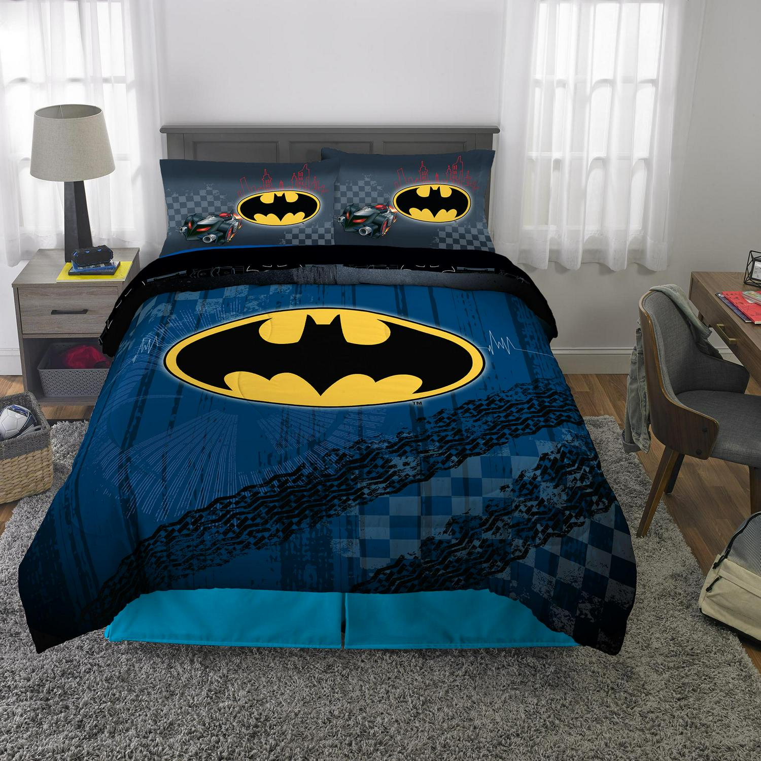 Batman Kids Full Bed in a Bag Comforter and Sheets Gray Warner Bros  Crowdfused