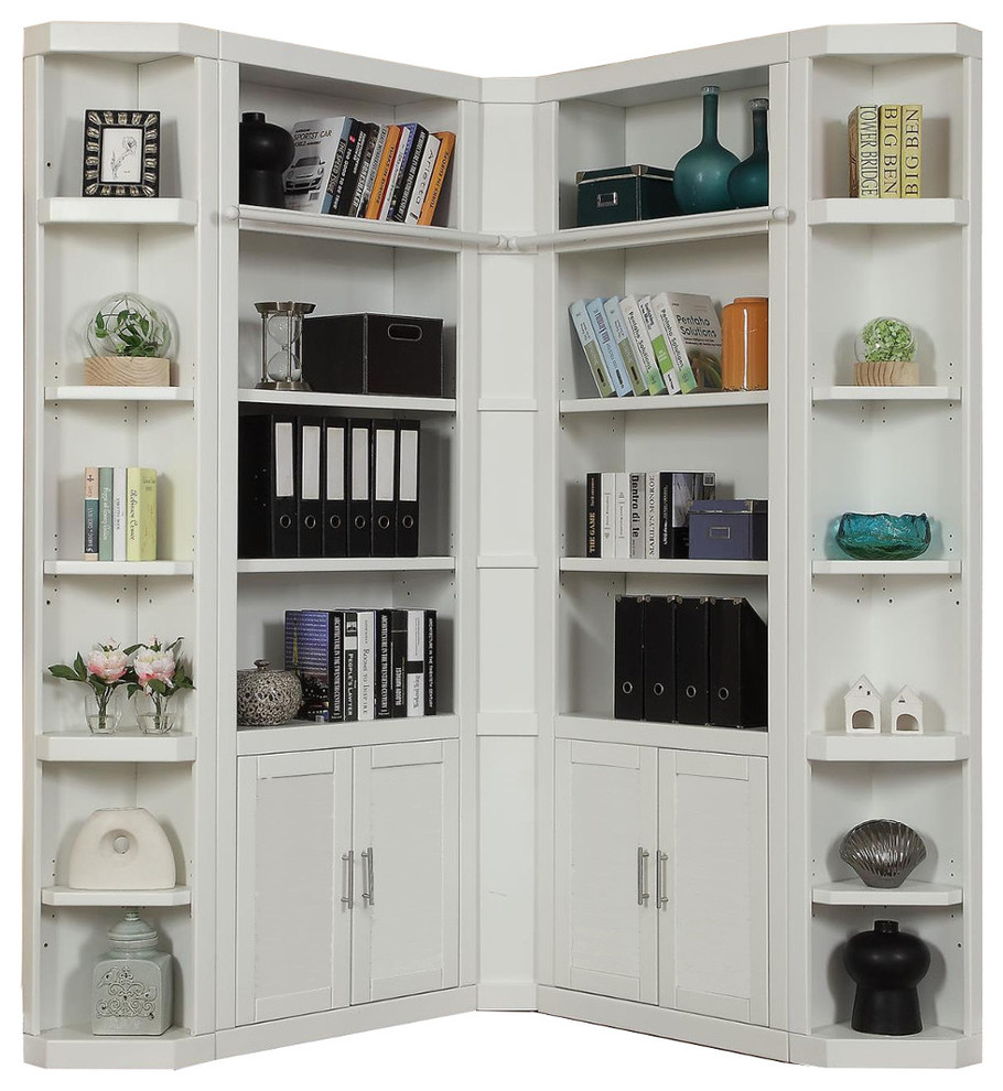 Parker House Catalina 5 Piece Library Wall in White   1   Transitional   Bookcases   by Unlimited Furniture Group  Houzz