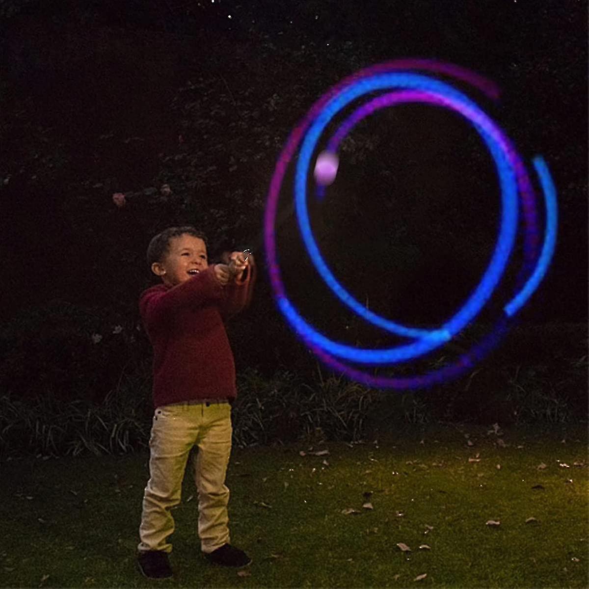 Led Poi Balls， Soft Glow Poi Balls， Rainbow Fade High Strobe Spinning Swirling Light Rave Toy Poi Ball