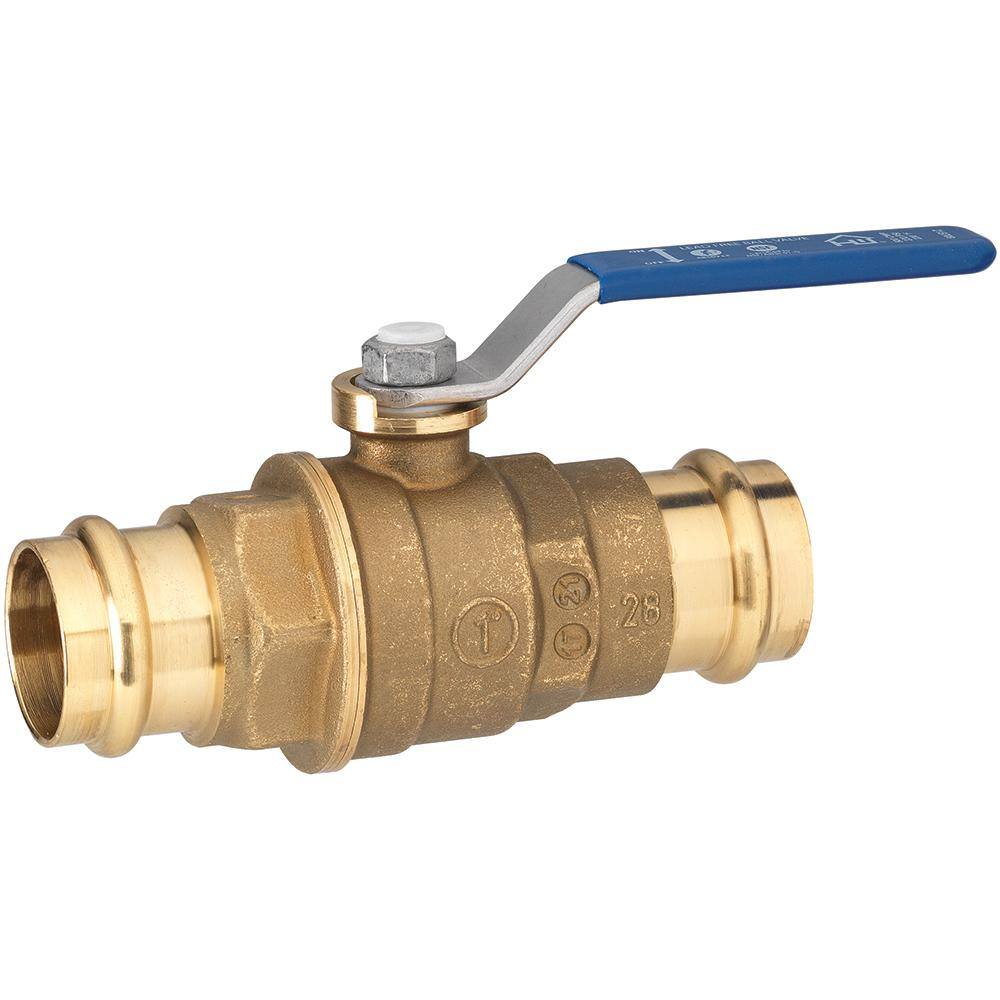 HOMEWERKS 1 in. Press x 1 in. Press Lead Free Brass Ball Valve 116-6-1-1