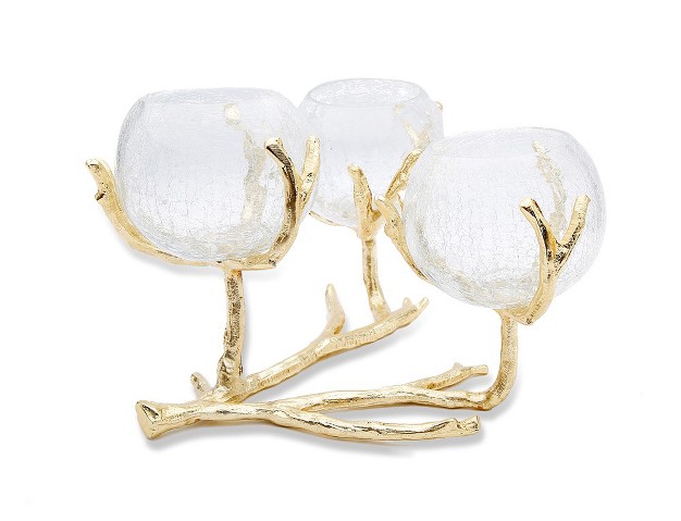 Classic Touch Gold 3 Branch Centerpiece