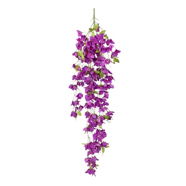 Purple Artificial Bougainvillea Flower Stem Hanging Spray Bush 50in