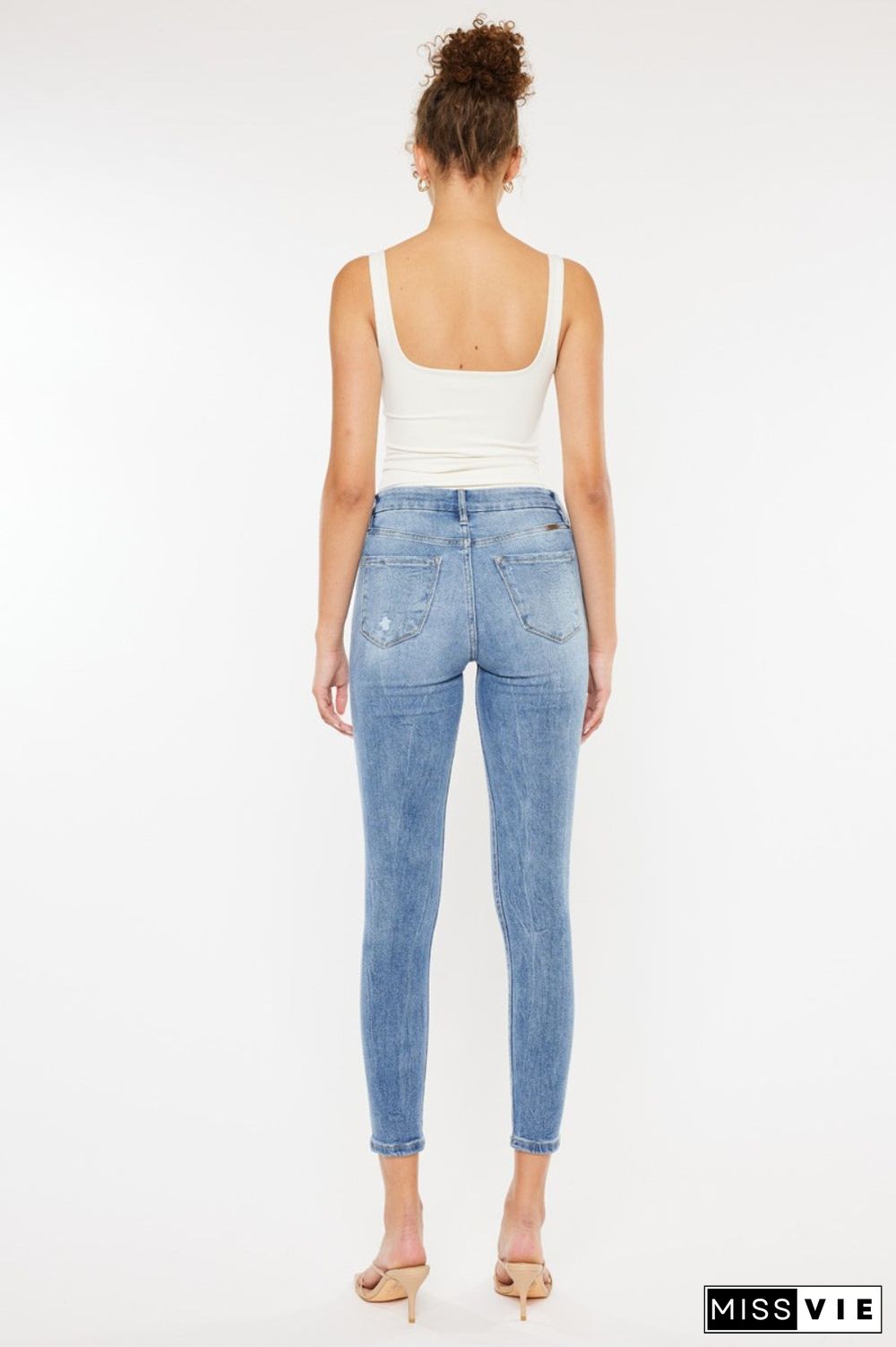 High Waist Cat's Whiskers Skinny Jeans