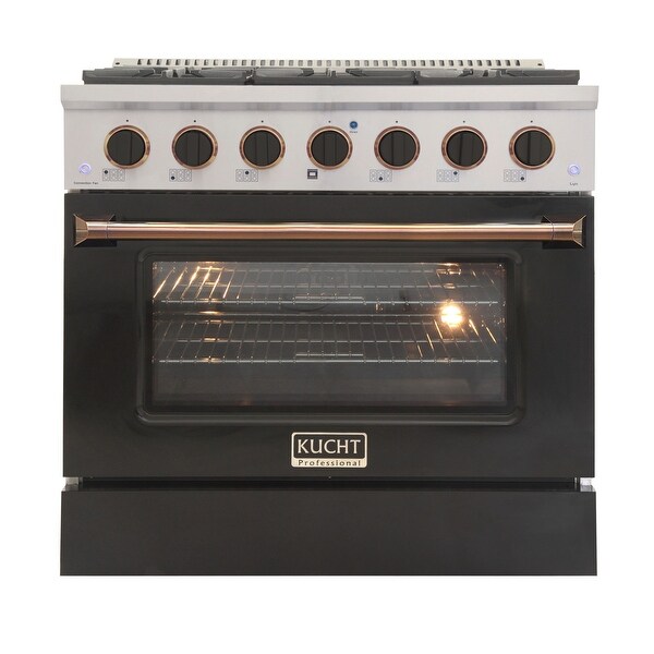 36 in. 5.2 cu. ft. Dual Fuel Range for Natural Gas with Sealed Burners and Convection Oven in Stainless Steel