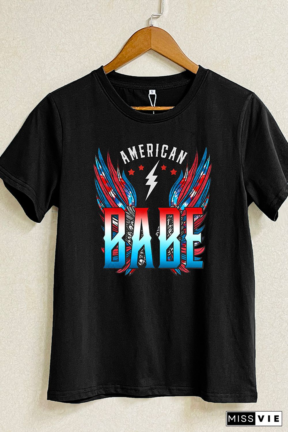 American Babe Retro Wings Short Sleeve Graphic Tee Wholesale