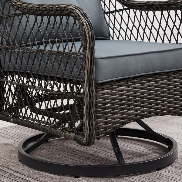 Corvus Vasconia Resin Wicker Outdoor Swivel Lounge Chair