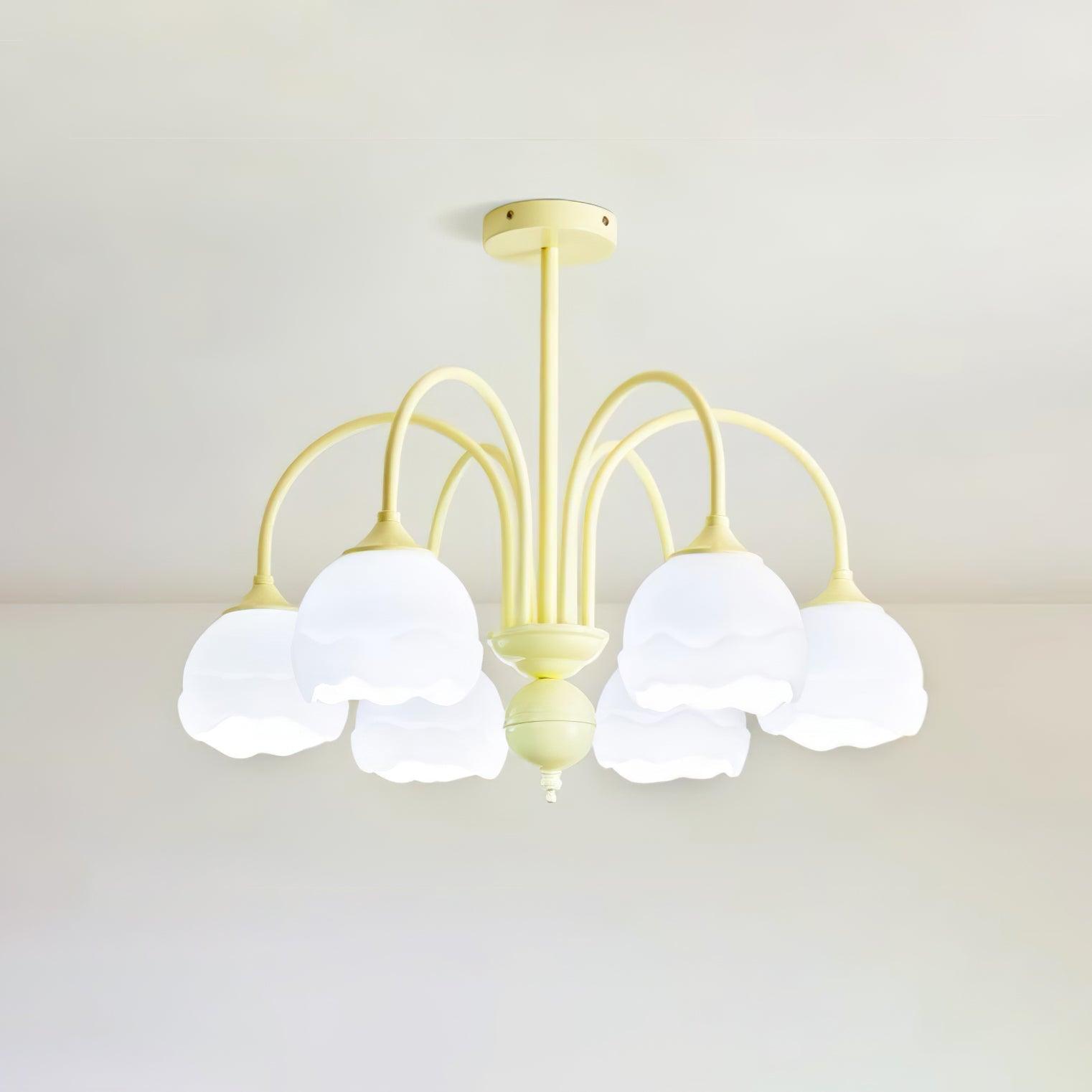 Creamy Glass  Chandelier