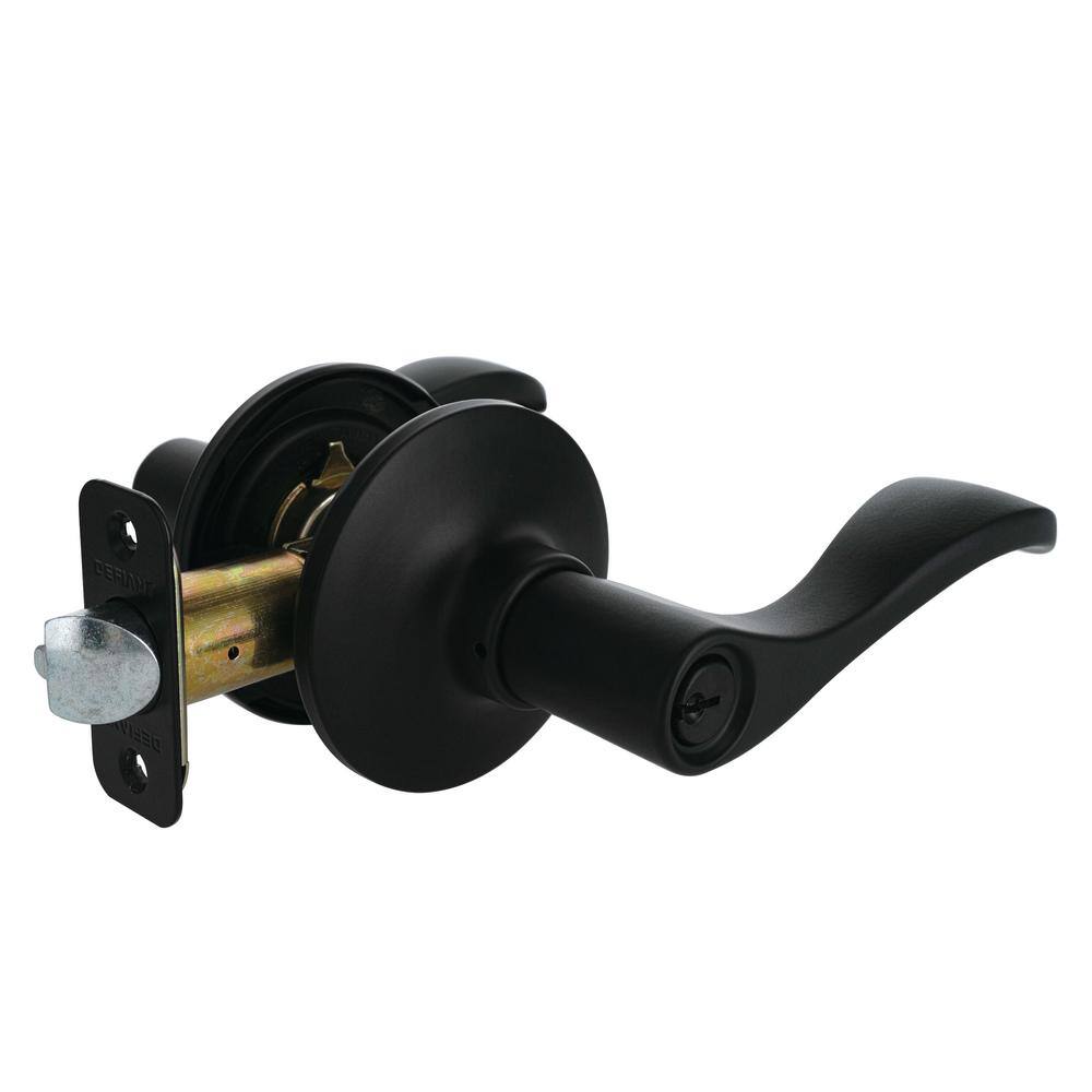 Defiant Naples Matte Black Keyed Entry Door Lever 32LYEX900B