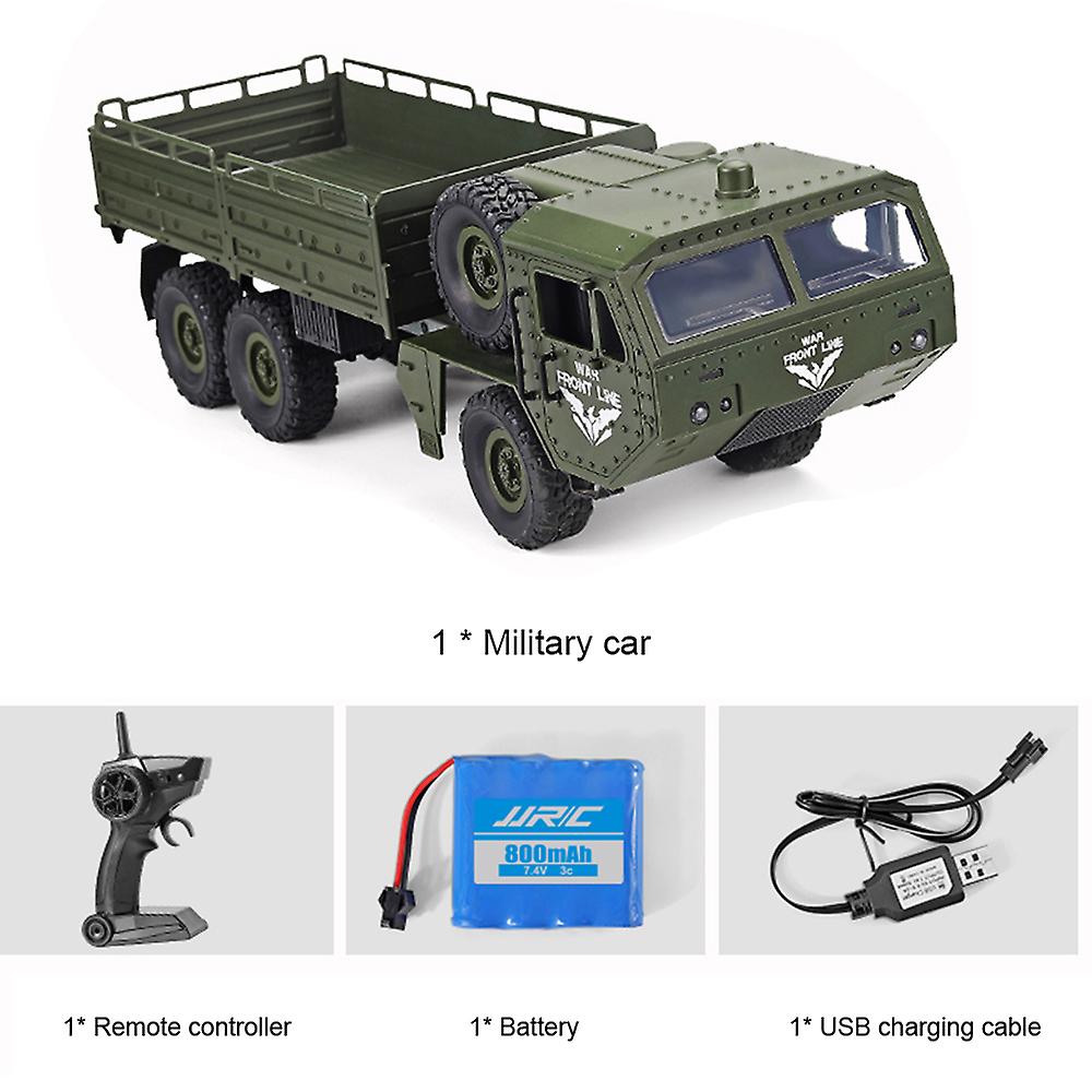 Jjrc Q75 Rc Military Truck 6wd 2.4ghz Army Truck Off-road Car Gift For Adults Kids Boys No.212675