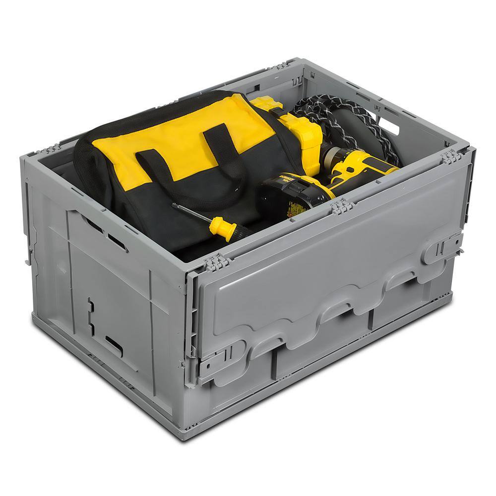 MOUNT-IT! 17-Gal. Collapsible Plastic Storage Crate MI-908