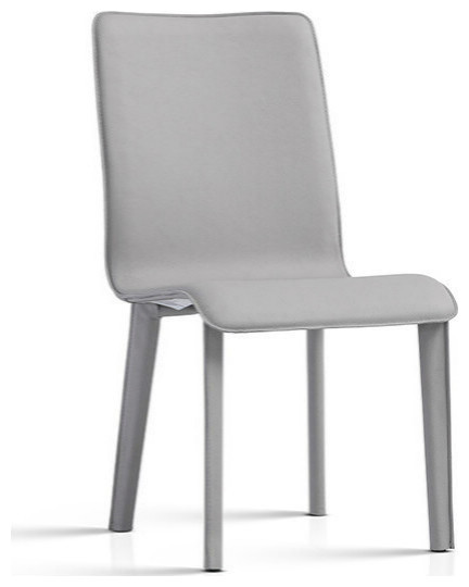 Perugia Top Grain Leather Side Chair   Contemporary   Dining Chairs   by Maria Yee Inc  Houzz