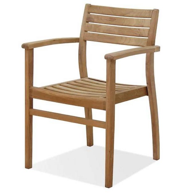 2pk Coventry Teak Patio Arm Chairs International Home Miami