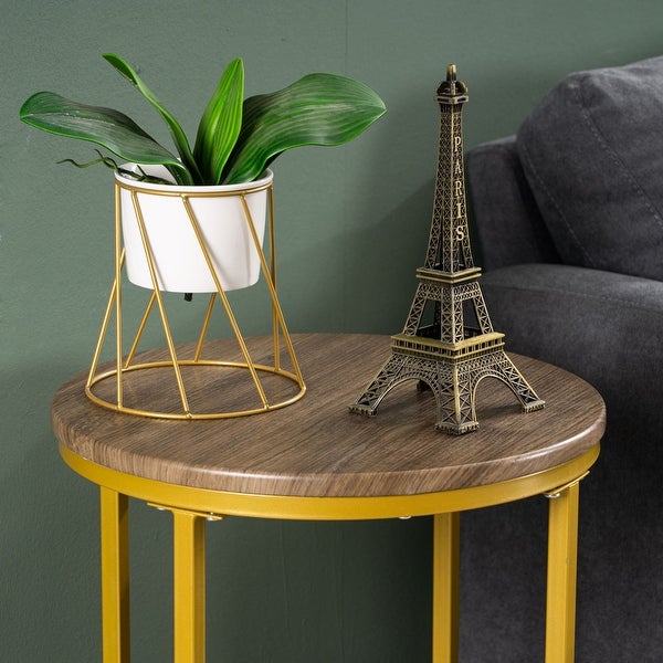 Modern Round Edge Side Table Living Room End Coffee Table