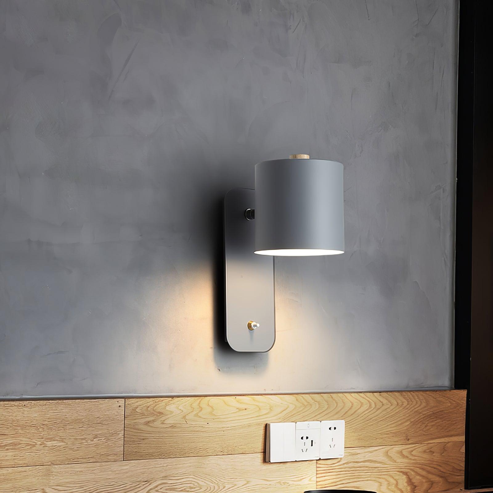 Rotatable Cylinder Plug-in Wall Lamp