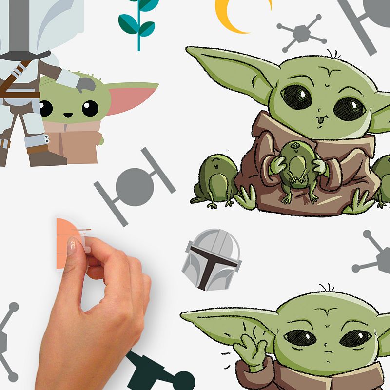 Star Wars The Mandalorian The Child aka Baby Yoda Peel and Stick Wall Decal 24-piece Set by RoomMates