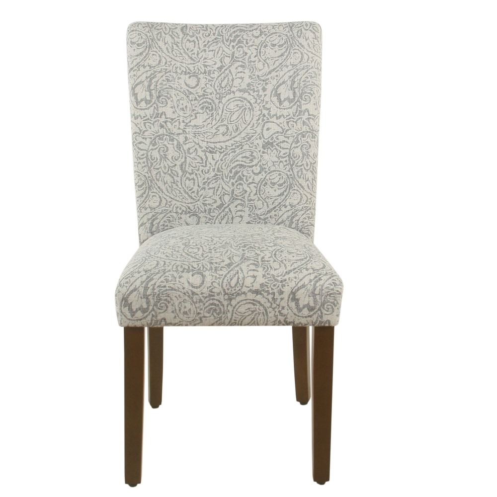 HomePop Parsons Dining Chair   Gray Floral (set of 2)