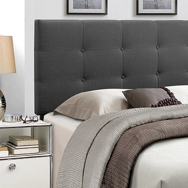 Mid-Rise Fabric Upholstered Panel Headboard - - 36288418