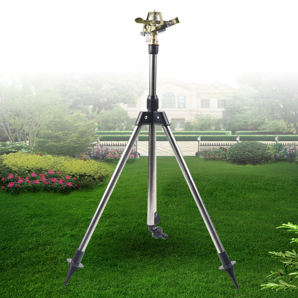 360°Watering System Adjustable Tripod Sprinkler Lawn Garden Irrigation Equipment Garden Watering System Tripod Impact Sprinkler Garden Kit Farm Irrigation Farm Sprinkler Bracket Agriculture Irrigation